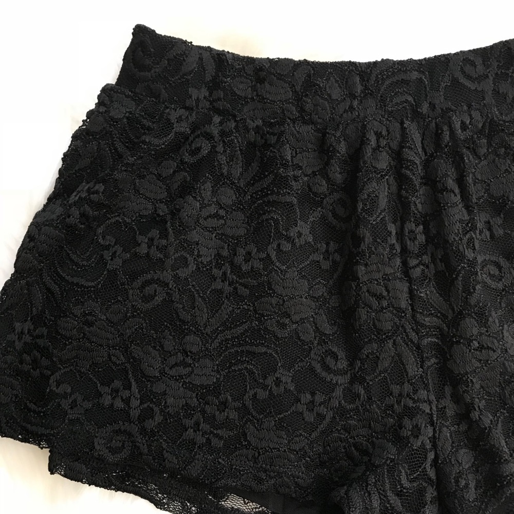 Forever 21 black lace shorts